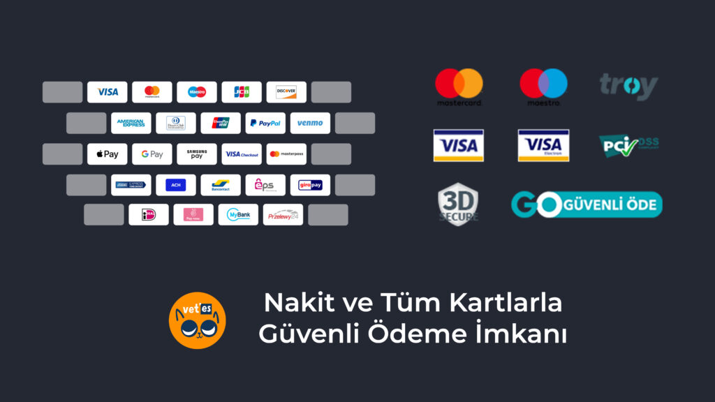 Vetes Veteriner Kliniği Nakit ve Kartla Güvenli Ödeme